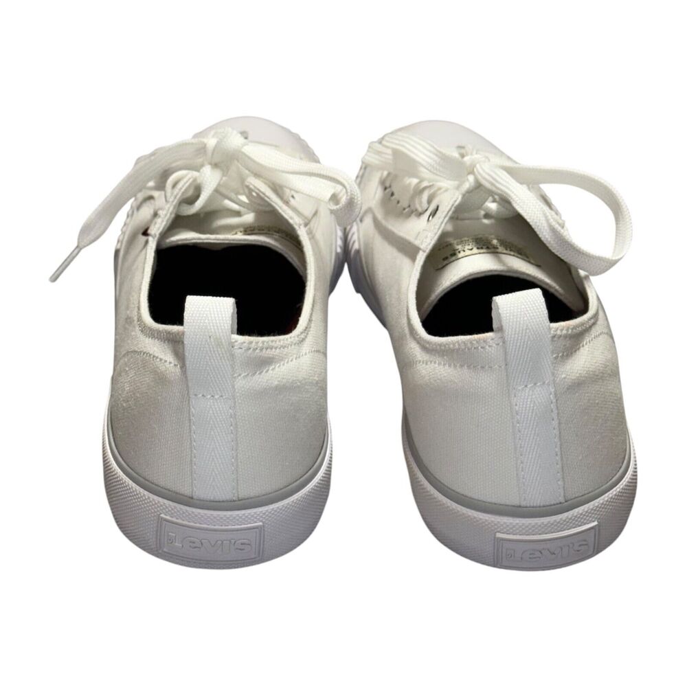Levi's Anikin Men's Sneakers Sz 10 White Canvas Athletic Tennis Shoes 51036101W1 - Picture 3 of 7